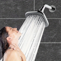 1/2pcs Stylish square top shower head - easy to install, wall-mounted design for enhanced bathing experience