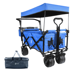 Collapsible Wagon Heavy Duty Folding Wagon Cart blue
