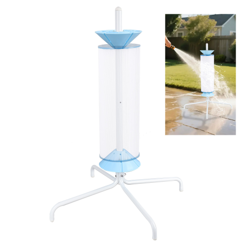 Pool filter cleaning tool holder, can rotate to clean 3, 4 or 6 inch pool filter for quick and easy pool maintenance