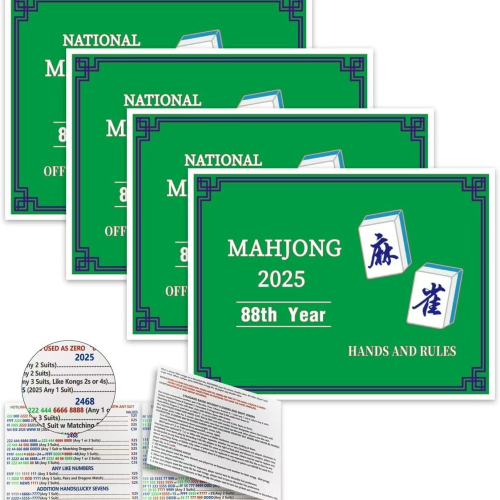 Mah Jongg League 2025 Amazon Bestseller New Counting Card Rules Card for Mahjong