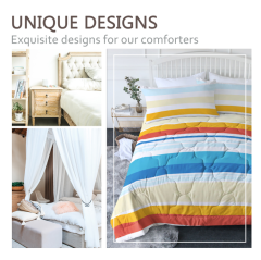 3pcs Soft And Comfortable Bedding Comforter Set Items With Rainbow Stripes, Including One Comforter Set And Two Pillowcases, Suitable For All Seasons