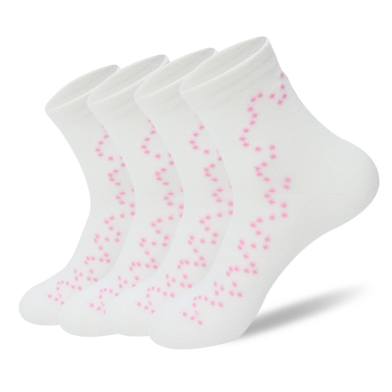 New arrival pink dot curve solid color ins cute all-match socks(Twelve pairs)