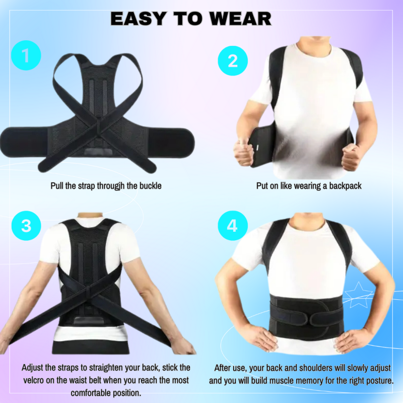 Cross-border Amazon humpback posture correction belt adult female posture adjustment open back beaut