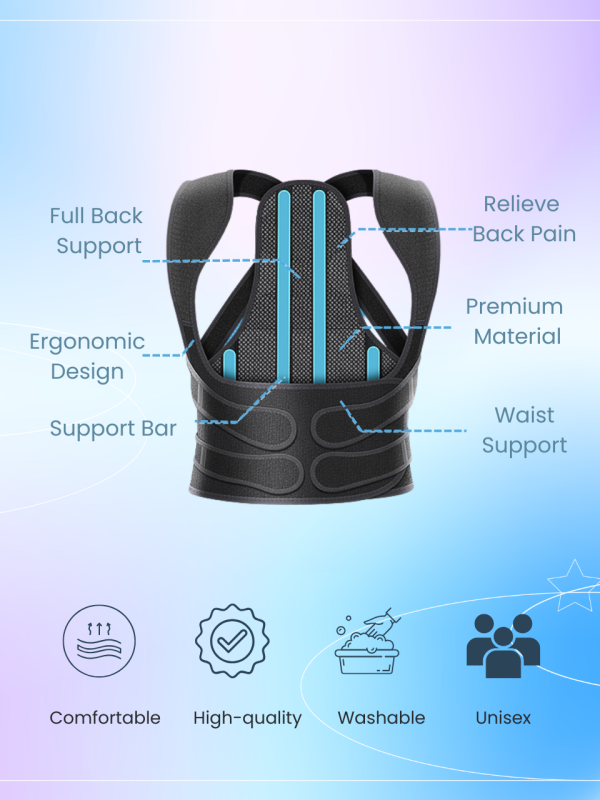 Cross-border Amazon humpback posture correction belt adult female posture adjustment open back beaut