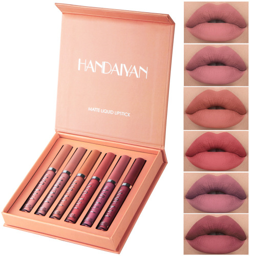 6pcs Velvet Matte Liquid Lipstick Set, Waterproof & Long-Lasting, Non-Sticky Hydrating Formula, Perfect for All Skin Tones - Ideal Gift for Valentine's Day, Christmas, Halloween