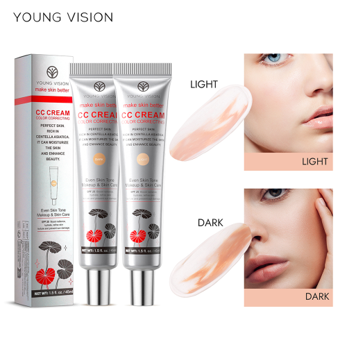 YOUNG VISION 2-color light delicate repair color change isolation CC cream watery thin natural nude sunscreen concealer liquid