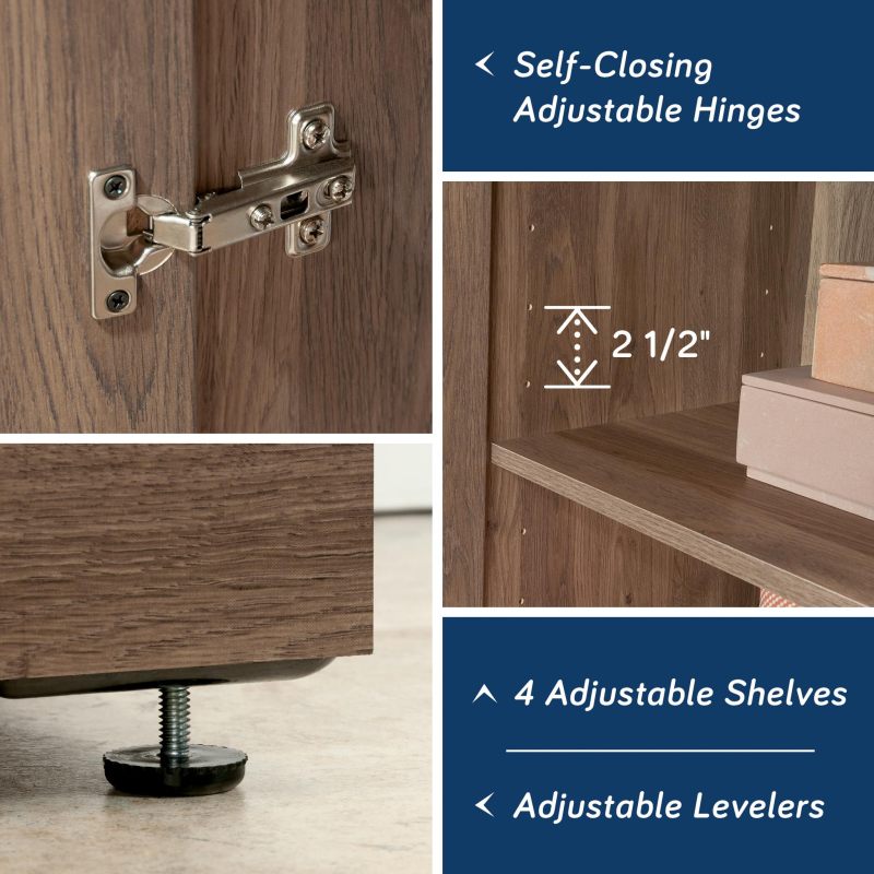 改Sauder HomePlus Two Door Storage Cabinet/Pantry Cabinet, Pacific Maple Finish