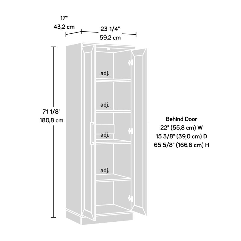 改Sauder HomePlus Two Door Storage Cabinet/Pantry Cabinet, Pacific Maple Finish