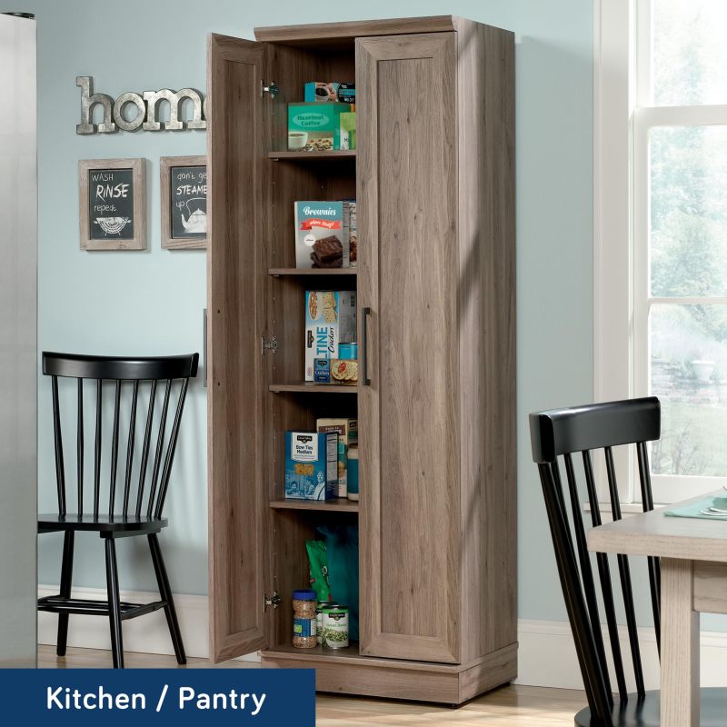 改Sauder HomePlus Two Door Storage Cabinet/Pantry Cabinet, Pacific Maple Finish