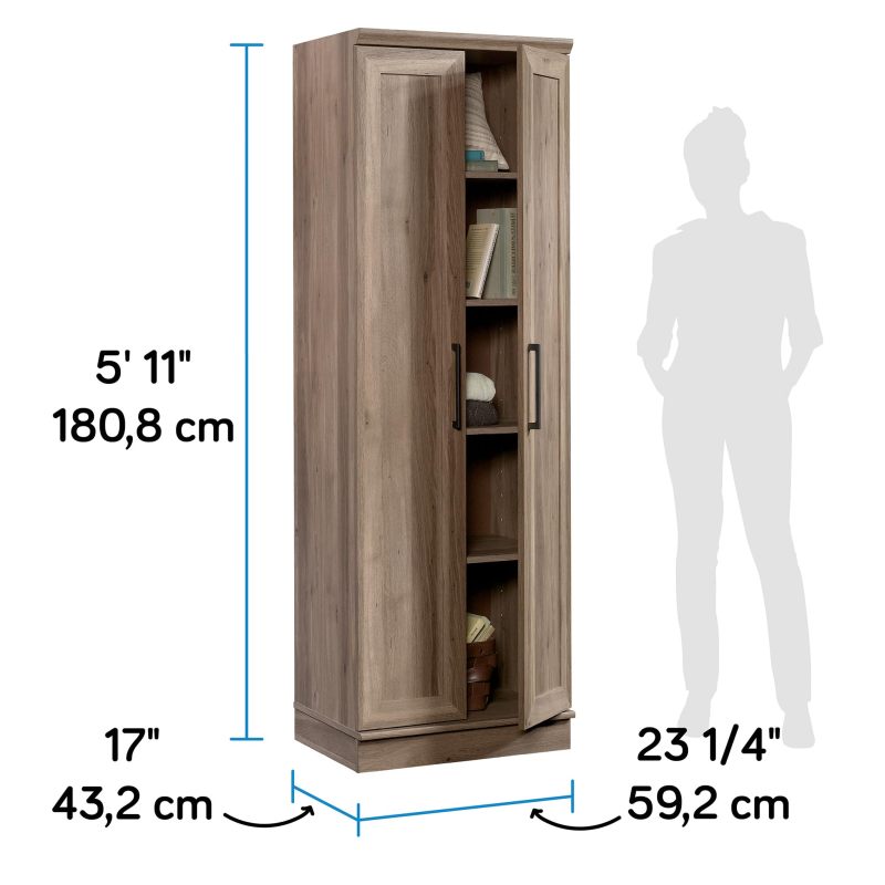 改Sauder HomePlus Two Door Storage Cabinet/Pantry Cabinet, Pacific Maple Finish