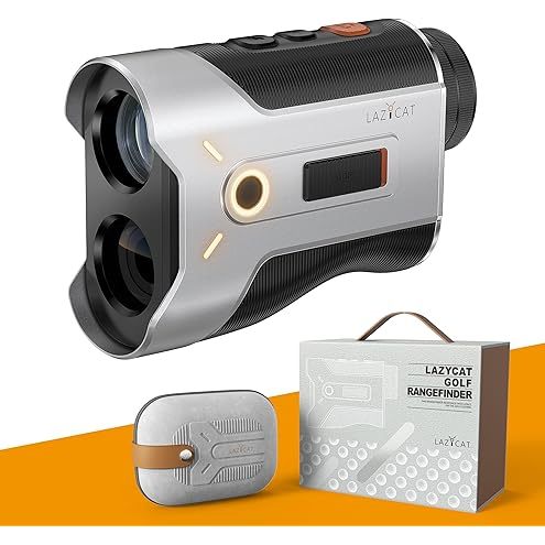 LAZYCAT Golf Rangefinder with Slope,1200 Yards Laser Range Finder Golfing Dimmable,Range Finder Golf 7X Magnification,Flag Lock Vibration,Measure Speed,Rechargeable with Magnet,Golf Gifts for Men