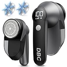 DBC Rechargeable Fabric Shaver,3-Speed Lint Remover for Clothes LED Display, 15000r/Min Powerful Motor, Large Shaving Head Lint Shaver for Clothes, 6-Leaf Blades, Lint Ball, Furniture, Fuzz