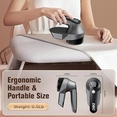 DBC Rechargeable Fabric Shaver,3-Speed Lint Remover for Clothes LED Display, 15000r/Min Powerful Motor, Large Shaving Head Lint Shaver for Clothes, 6-Leaf Blades, Lint Ball, Furniture, Fuzz