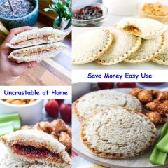 Uncrustable Sandwich Maker, Circle Shape 3.7 Inch Sandwich Cutter and Sealer for Kids Breakfast and Lunchboxes, Green