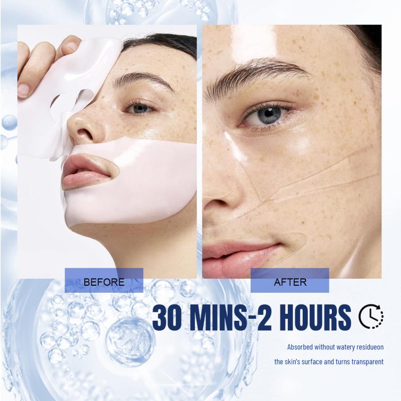 MMV Collagen Face Mask 4-Pack Bio-Collagen Real Deep Overnight Mask for Women’s Skincare Deep Hydration & Pore Tightening Facial Mask