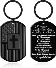DuoDiner Graduation Christian Gifts - Keychain Gifts for Men Religious Mens Gifts