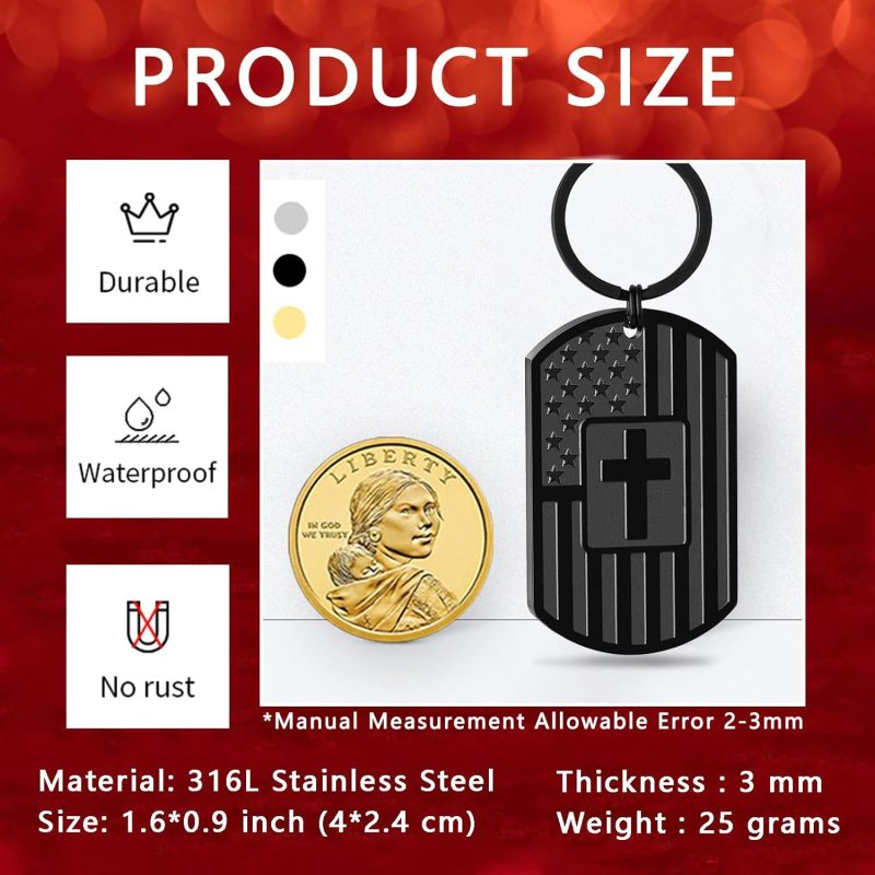 DuoDiner Graduation Christian Gifts - Keychain Gifts for Men Religious Mens Gifts