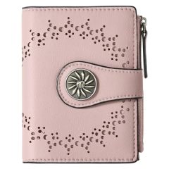 Tipmile Small Wallet Women Bifold RFID Blocking Card Holder Leather Wallets with Zipper Coin Pocket