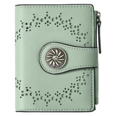 Tipmile Small Wallet Women Bifold RFID Blocking Card Holder Leather Wallets with Zipper Coin Pocket