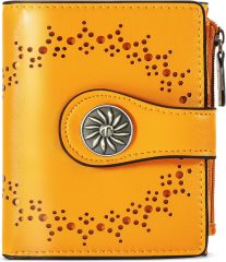 Tipmile Small Wallet Women Bifold RFID Blocking Card Holder Leather Wallets with Zipper Coin Pocket