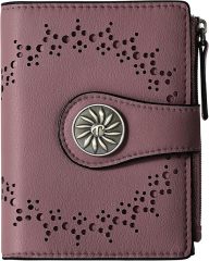 Tipmile Small Wallet Women Bifold RFID Blocking Card Holder Leather Wallets with Zipper Coin Pocket