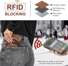 Tipmile Small Wallet Women Bifold RFID Blocking Card Holder Leather Wallets with Zipper Coin Pocket