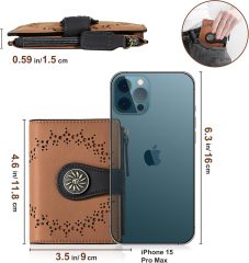 Tipmile Small Wallet Women Bifold RFID Blocking Card Holder Leather Wallets with Zipper Coin Pocket