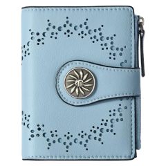 Tipmile Small Wallet Women Bifold RFID Blocking Card Holder Leather Wallets with Zipper Coin Pocket