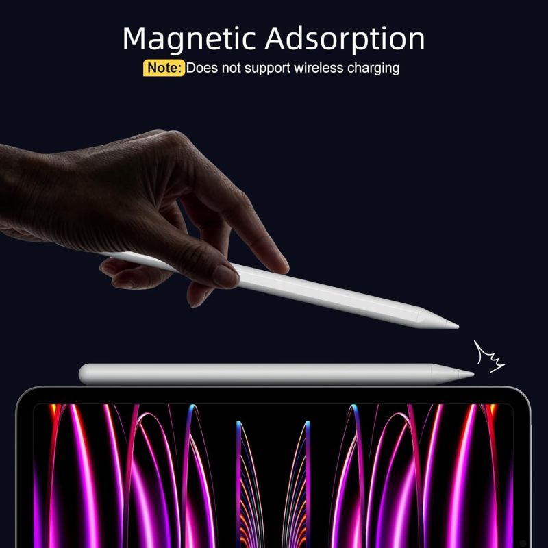 Stylus Pen for iPad 6th-11th Generation-2X Fast Charge Active Pencil Compatible with 2018-2026 Apple iPad Pro 11"/12.9"/M4, iPad Air 3/4/5/M2/M3/M4,iPad mini 5/6/7 Gen-White