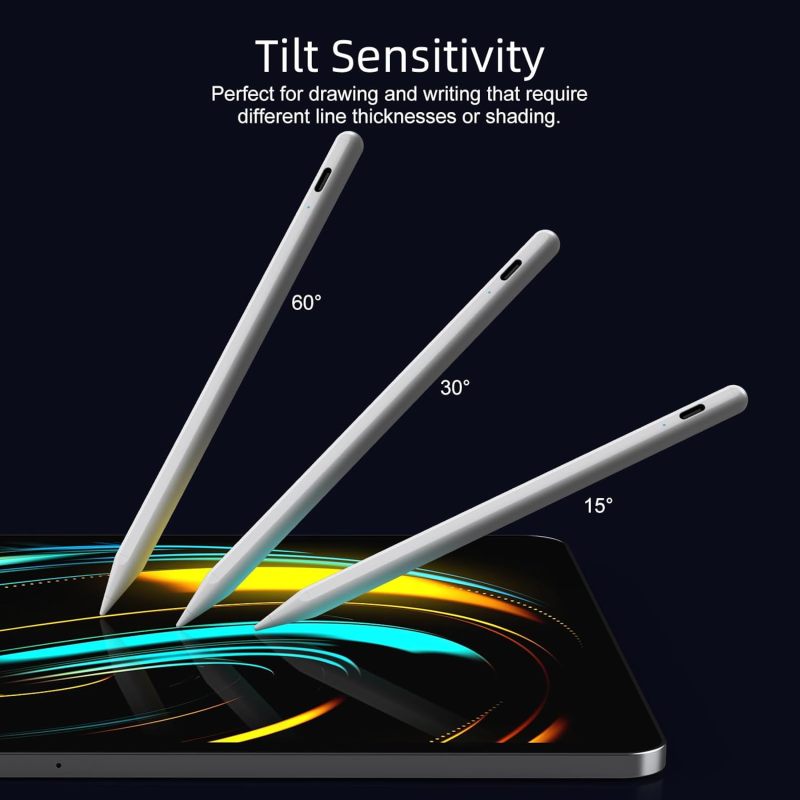 Stylus Pen for iPad 6th-11th Generation-2X Fast Charge Active Pencil Compatible with 2018-2026 Apple iPad Pro 11"/12.9"/M4, iPad Air 3/4/5/M2/M3/M4,iPad mini 5/6/7 Gen-White