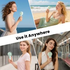 HandFan Handheld Mini Fan, Next Generation Small Fans Portable [8.5H Runtime] with Powerful High Speed Turbo Motor, USB Rechargeable, Pocket Design for Travel/Summer/Concerts/Lash, Gifts for Women