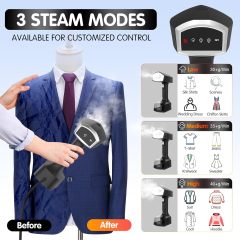 2000W Powerful Handheld Steamer for Clothes, 10-Second Heat-Up, 40g/min Steaming, 350ml Tank, 3 Adjustable Settings &amp; Leak-Proof Design, Portable Garment Steamer for Travel and Home Use