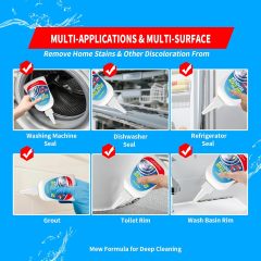 Home Stain Remover Gel – Stubborn Stain Cleaner No Harsh Scrubbing Required (Front Loader Washing Machine Seal Washing Machine Seals, Sinks & Tiles | No-Slip Formula | 8H Penetration)