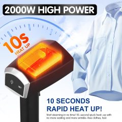 2000W Powerful Handheld Steamer for Clothes, 10-Second Heat-Up, 40g/min Steaming, 350ml Tank, 3 Adjustable Settings &amp; Leak-Proof Design, Portable Garment Steamer for Travel and Home Use