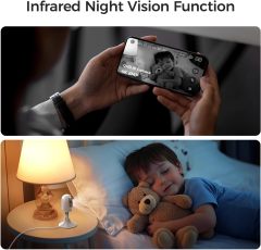 ARPHA 4K Indoor Security Camera, WiFi Pet Camera for Home Security with PIR Human Detection, Sound Detection, Night Version Two-Way Talk, Support TF Card &amp; Cloud