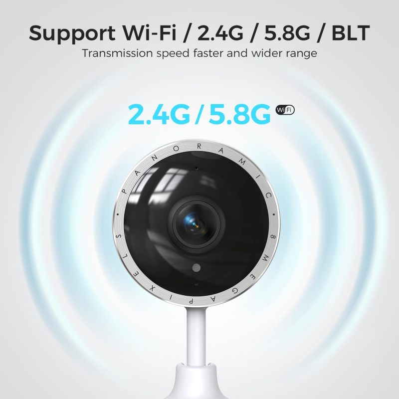 ARPHA 4K Indoor Security Camera, WiFi Pet Camera for Home Security with PIR Human Detection, Sound Detection, Night Version Two-Way Talk, Support TF Card &amp; Cloud