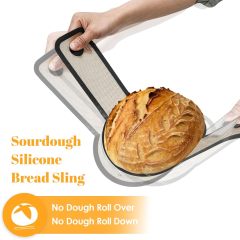 Silicone Baking Mat For Dutch Oven,2 Pcs Sourdough Silicone Bread Sling,Non-Stick Bread Mat,Bread Silicone Baking Sling With Long Handles For Bread Oven