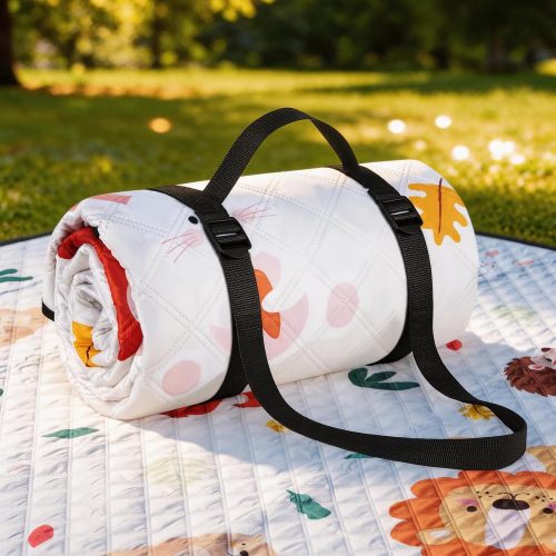 sapsisel Picnic Blankets, Waterproof Picnic Blanket for 6-8 Adults, 80''x80''Extra Large Beach Blanket, Picnic Mat for Camping, Beach, Grass and Park