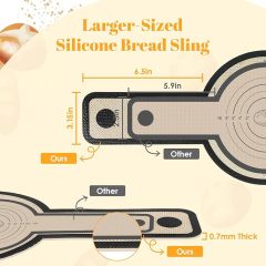 Silicone Baking Mat For Dutch Oven,2 Pcs Sourdough Silicone Bread Sling,Non-Stick Bread Mat,Bread Silicone Baking Sling With Long Handles For Bread Oven
