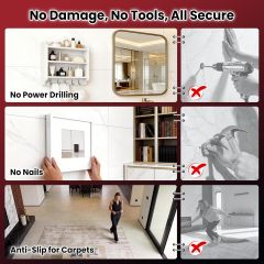 NULTAT Strong Double Sided Tape Heavy Duty, Nano Reusable, Removable, Washable Double Stick Tape for Wall, Multipurpose Clear Adhesive High Temperature Tape 1.18" x 120" (10 Feet)