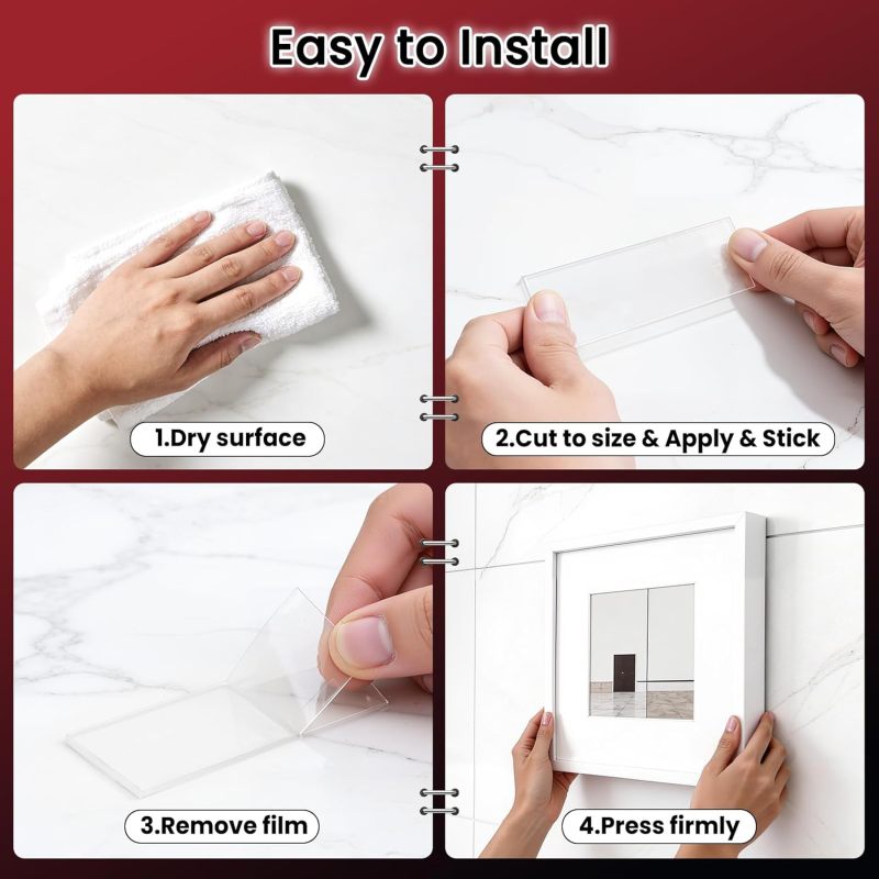 NULTAT Strong Double Sided Tape Heavy Duty, Nano Reusable, Removable, Washable Double Stick Tape for Wall, Multipurpose Clear Adhesive High Temperature Tape 1.18" x 120" (10 Feet)