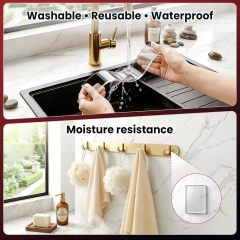 NULTAT Strong Double Sided Tape Heavy Duty, Nano Reusable, Removable, Washable Double Stick Tape for Wall, Multipurpose Clear Adhesive High Temperature Tape 1.18" x 120" (10 Feet)