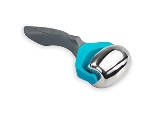Gaiam Restore Cold Therapy Massage Roller - Easy-Glide Massage Ball Roller with Sure-Grip Handle - Muscle Massage Tool to Help with Sore Muscles, Neck, and Back Pain - Compact and Lightweight