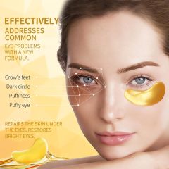 Tunbot Eye Mask - 60 Pieces - 24k Gold Eye Mask - Anti-Aging - Contains Collagen &amp; Hyaluronic Acid - Removes Dark Circles, Puffiness &amp; Wrinkles, Moisturizes - Home Skin Care
