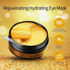 Tunbot Eye Mask - 60 Pieces - 24k Gold Eye Mask - Anti-Aging - Contains Collagen &amp; Hyaluronic Acid - Removes Dark Circles, Puffiness &amp; Wrinkles, Moisturizes - Home Skin Care