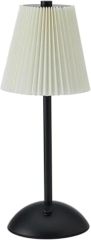 Elements 11.6-Inch Black Rechargeable LED Table Lamp - Touch Control with 3 Light Colors, Stepless Dimming, Metal Construction, 1200mAh Battery, USB-C Charging, Perfect for Home Office and Living Room