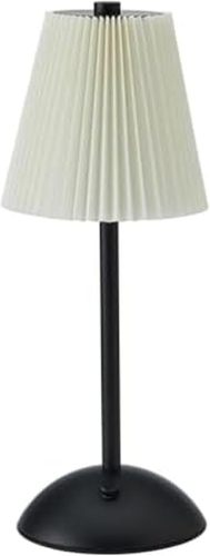 Elements 11.6-Inch Black Rechargeable LED Table Lamp - Touch Control with 3 Light Colors, Stepless Dimming, Metal Construction, 1200mAh Battery, USB-C Charging, Perfect for Home Office and Living Room