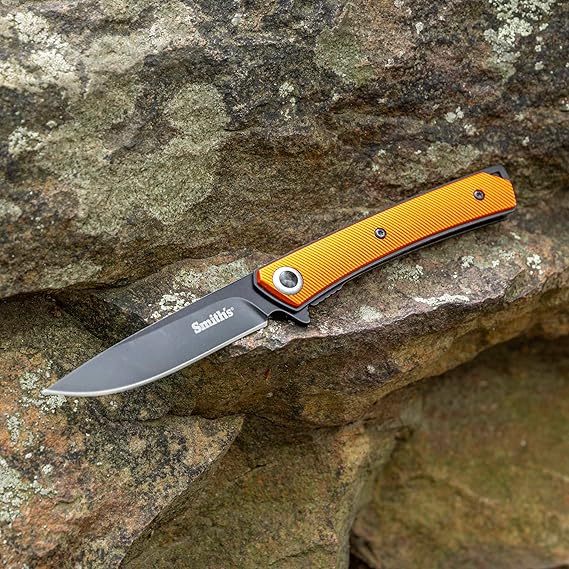 SMITH’S 4-Inch Pocket Knife, Aluminum Handle