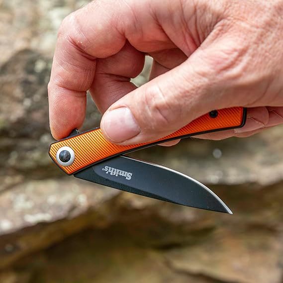 SMITH’S 4-Inch Pocket Knife, Aluminum Handle