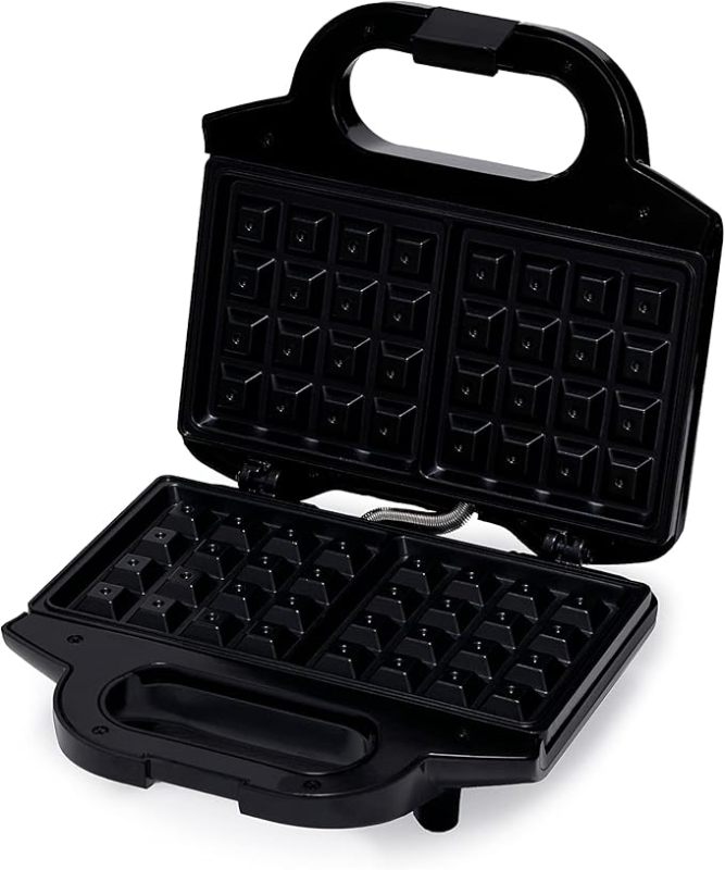 Amazon Basics 2-Slice Waffle Maker with Non-Stick Coating, Easy to Clean, 700W, Black
